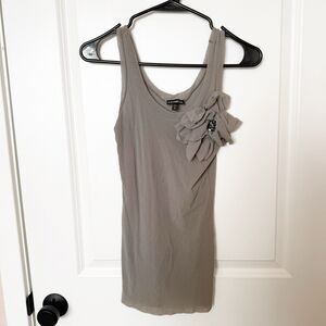 Express Womens Y2K Sheer Fairy Grunge Top Size Small Floral Appliqué Sequins